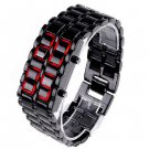 Red LED Digital Watch Lava Style Faceless sports watches