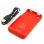 1900mAh External Backup Rechargeable Battery Charger Case Cover For iPhone 4 4S Red
