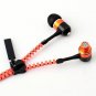 KingTime Orange 3.5mm plug in-ear stereo zip metal earphones for iphone, ipod, ipad,samsung