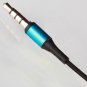 KingTime Blue 3.5mm plug in-ear stereo zip metal earphones for iphone, ipod, ipad,samsung