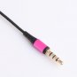 KingTime Pink 3.5mm plug in-ear stereo zip metal earphones for iphone, ipod, ipad,samsung