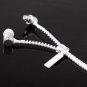 KingTime White 3.5mm plug in-ear stereo zip metal earphones for iphone, ipod, ipad,samsung