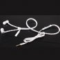 KingTime White 3.5mm plug in-ear stereo zip metal earphones for iphone, ipod, ipad,samsung
