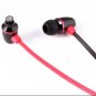 KingTime Black and Red 3.5mm plug in-ear stereo flat metal earphones for iphone, ipod, ipad,samsung