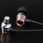 KingTime Coffee 3.5mm plug in-ear stereo TPE metal earphones for iphone, ipod, ipad,samsung