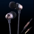 KingTime Coffee 3.5mm plug in-ear stereo PU metal earphones for iphone, ipod, ipad,samsung