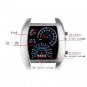 Cool Car Meter Dial Unisex Blue Flash Dot Matrix LED Racing Watch Blue