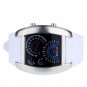 Cool Car Meter Dial Unisex Blue Flash Dot Matrix LED Racing Watch Write