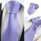 New Striped Lavender Purple Unique Men's Tie Necktie Wedding Holiday Gift #0022