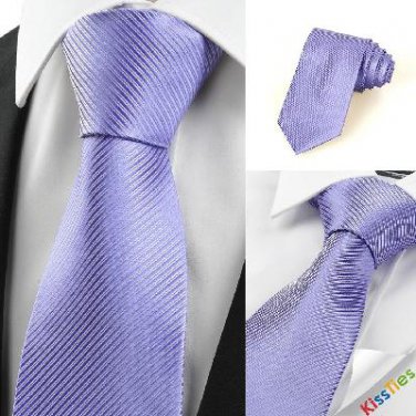 New Striped Lavender Purple Unique Men's Tie Necktie Wedding Holiday Gift #0022