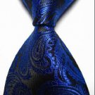 New Royal Blue Paisley JACQUARD WOVEN Men's Tie Necktie
