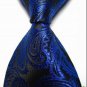 New Royal Blue Paisley JACQUARD WOVEN Men's Tie Necktie