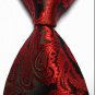 New Red Paisley JACQUARD WOVEN Men's Tie Necktie