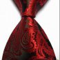 New Red Paisley JACQUARD WOVEN Men's Tie Necktie