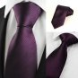 New Striped Plum Purple Men's Tie Formal Suit Necktie Wedding Holiday Gift #0024