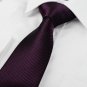 New Striped Plum Purple Men's Tie Formal Suit Necktie Wedding Holiday Gift #0024