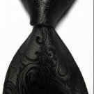 New Black Paisley JACQUARD WOVEN Men's Tie Necktie
