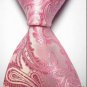 New Pink Paisley JACQUARD WOVEN Men's Tie Necktie