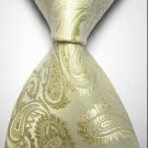 New Ivory Paisley JACQUARD WOVEN Men's Tie Necktie