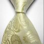 New Ivory Paisley JACQUARD WOVEN Men's Tie Necktie