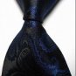 New Navy Paisley JACQUARD WOVEN Men's Tie Necktie