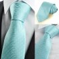 New White Dot Mint Blue JACQUARD Mens Tie Necktie Wedding Party Suit Gift KT0004