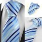 Striped Light Blue JACQUARD Men's Tie Formal Necktie Wedding Holiday Gift #0017