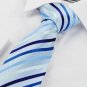 Striped Light Blue JACQUARD Men's Tie Formal Necktie Wedding Holiday Gift #0017