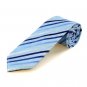 Striped Light Blue JACQUARD Men's Tie Formal Necktie Wedding Holiday Gift #0017