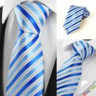 Luxury Striped Royal Blue JACQUARD Men's Tie Necktie Wedding Holiday Gift #0029