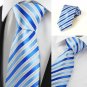 Luxury Striped Royal Blue JACQUARD Men's Tie Necktie Wedding Holiday Gift #0029