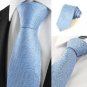 New Squared Blue JACQUARD Mens Tie Suit Necktie Wedding Party Holiday Gift #1065