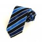 Classic Striped Blue Black JACQUARD Men's Tie Necktie Formal Business Gift #0001