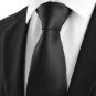Classic Striped Black Men Tie Formal Necktie Wedding Funeral Evening Gift