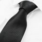 Classic Striped Black Men Tie Formal Necktie Wedding Funeral Evening Gift