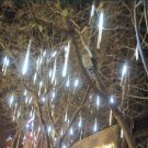 White Color LED Meteor Shower Rain Tube Lights Outdoor Tree Decoration