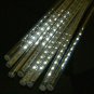 White Color LED Meteor Shower Rain Tube Lights Outdoor Tree Decoration