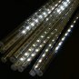 White Color LED Meteor Shower Rain Tube Lights Outdoor Tree Decoration