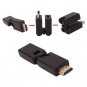 Gold Plated 360 degrees Rotation HDMI Male to Female Swivel Adapter Converter