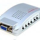 Universal PC VGA to TV AV RCA Signal Adapter Converter Video Switch Box Supports NTSC PAL System,