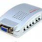 Universal PC VGA to TV AV RCA Signal Adapter Converter Video Switch Box Supports NTSC PAL System,