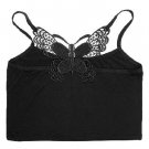 Modal Sun-top Sexy Vest Bra Back Hollow Big Butterfly Embroidery Camisole Diamond Printed
