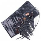 32 pcs Cosmetic Facial Make up Brush Kit Makeup Brushes Tools Set + Black Leather Case
