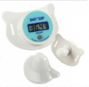 Soft Safe Baby Nipple Digital LCD Pacifier Thermometer