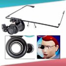 20X Glass Magnifier Magnifying Lens Gauge LED Light Handicraft Watch Repair