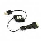 3 in 1 Retractable USB to Mini / Micro USB / iPhone 4 4S iPod Sync Charging Cable