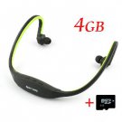 TF Card Slot Handsfree Headset Sports MP3 Music Player + 4GB TF Card