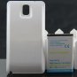 high quality 7500mAh EXtended Battery with White Power Case Back Cover For Samsung Galaxy Note3 III