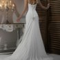 New Sexy White / Ivory Wrinkle Chiffon Bride Gown Wedding Dress Free custom Size Color