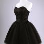 Black Prom Dress Strapless Ball Gown Tulle Party Dress Short Celebrity Dresses Evening Dresses